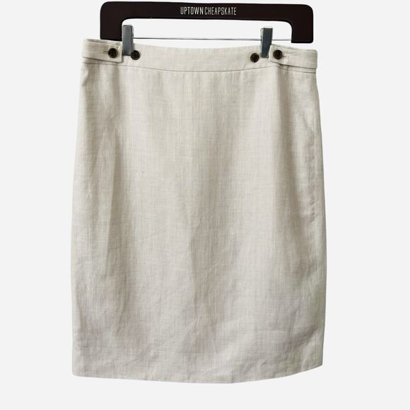 J. Crew Cream Pencil Skirt - Picture 1 of 7